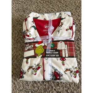 NWT Dr. Seuss Men's 2pc The Grinch Pajama set Size Large